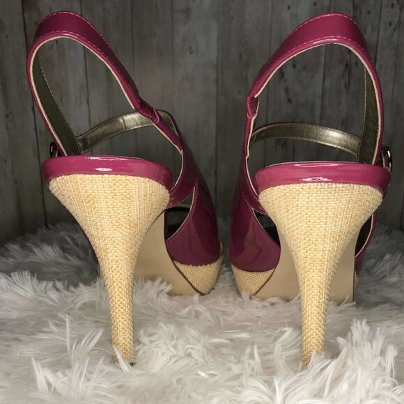 Marc Fisher Doritta Floral Slingback Peep Toe Heel - Picture 8 of 8